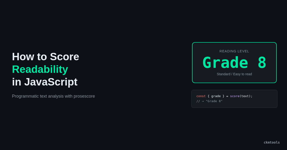 How to Score Readability: A Developer's Guide to the 8 Major Formulas ...